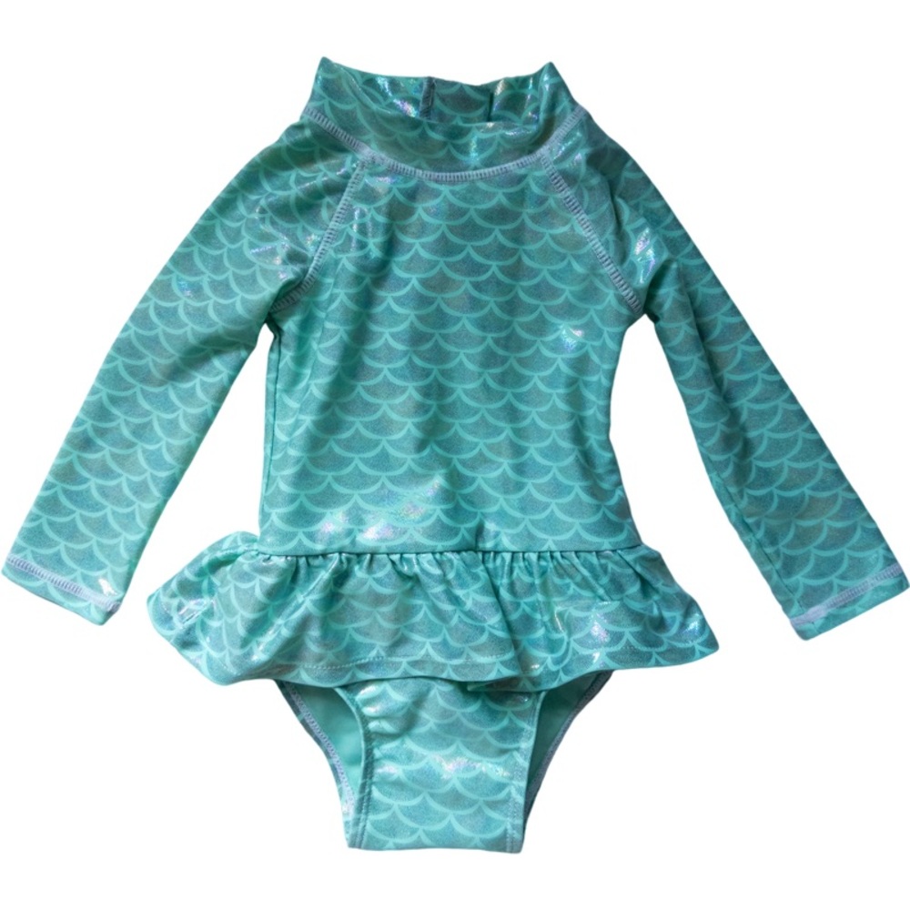 Flap Happy Alissa Infant Ruffle Rashguard Long-Sleeve Swimsuit 18M